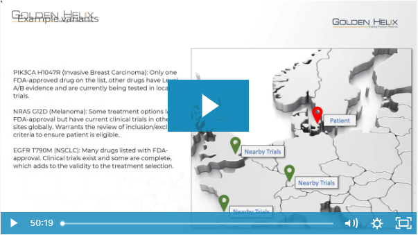 A User's Perspective: Drugs & Trials for Cancer Diagnostics