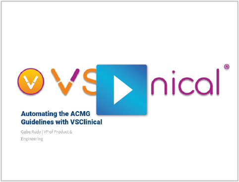 Automating ACMG Guidelines with VSClinical