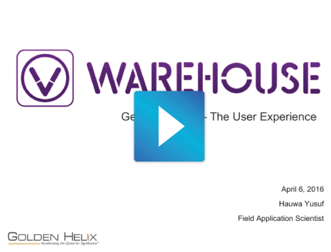 Getting Started with VSWarehouse - The User Experience