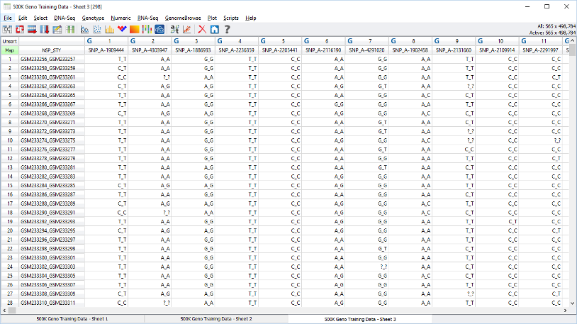 SVS Spreadsheet Data