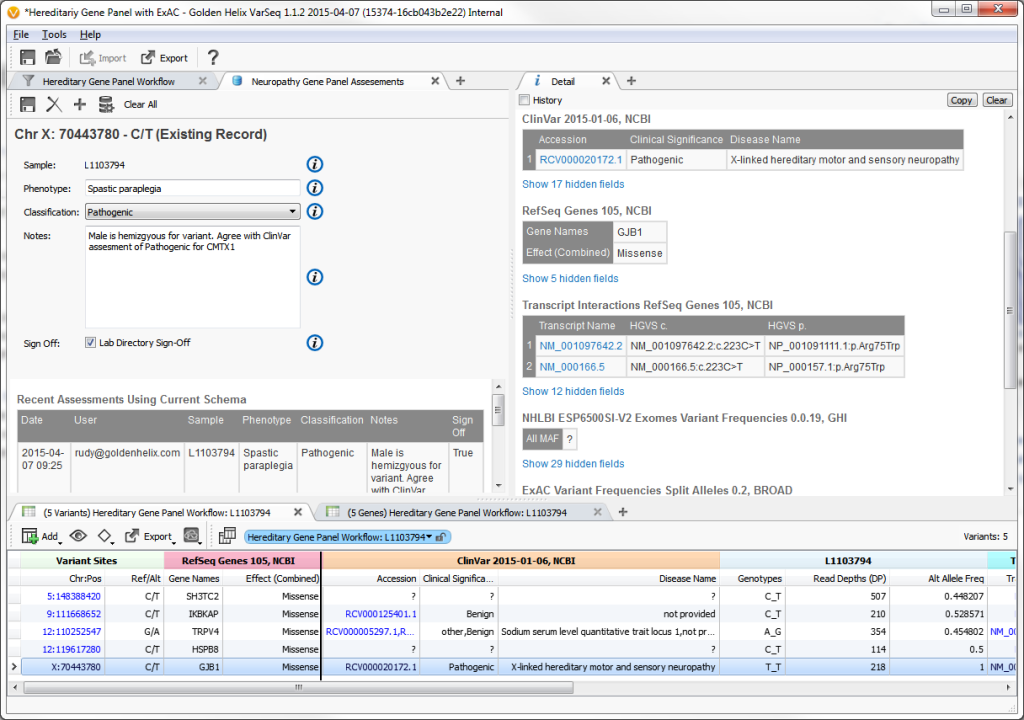 Making VarSeq Ready for Clinical Workflows in Unique Labs