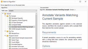 New Algorithm: Variants Matching Current Sample