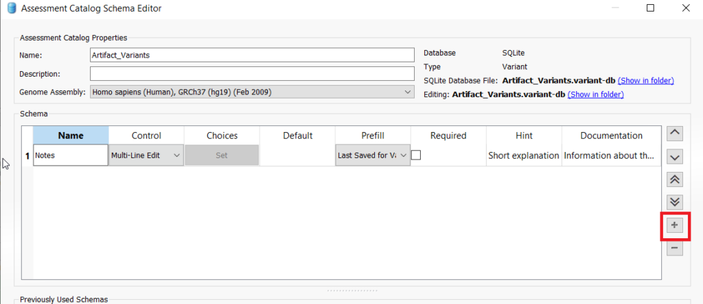 Figure 4: Adding a new Notes field to an assessment catalog
