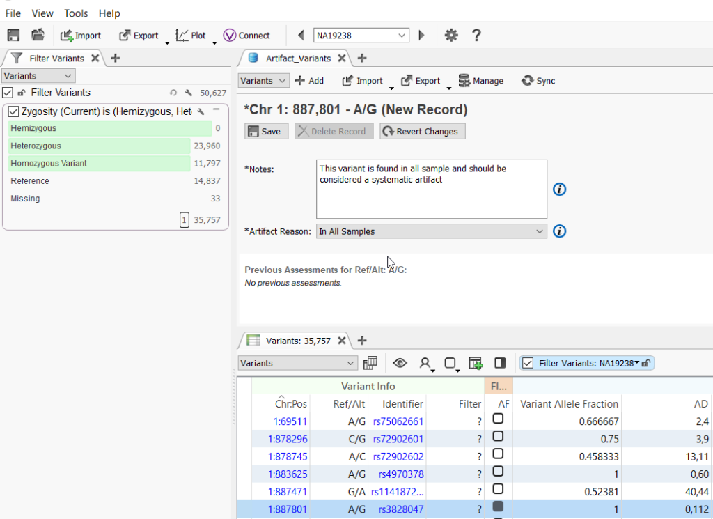 Figure 6: Adding an artifact variant to the assessment catalog