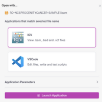 Custom Applications in VSWarehouse 3 Running IGV Genome Browser from the Cloud Icon