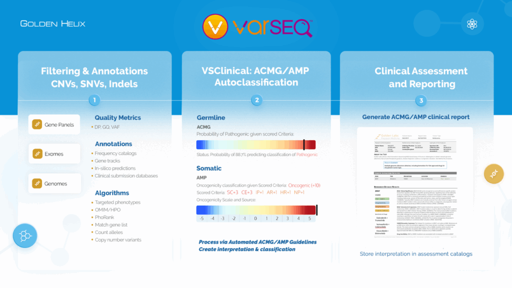 Figure 1. Stages of variant analysis in VarSeq software