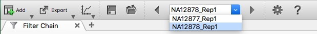 Sample selection dropdown switching between NA12877 and NA12878