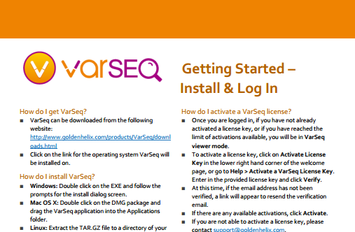 VarSeq Install & Log In