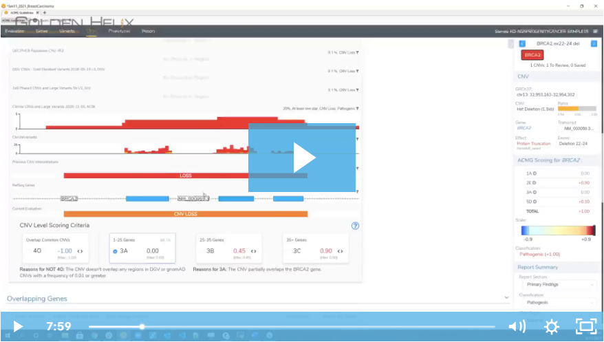 Evaluating Copy Number Variants with VSClinical's New ACMG Guideline Workflow