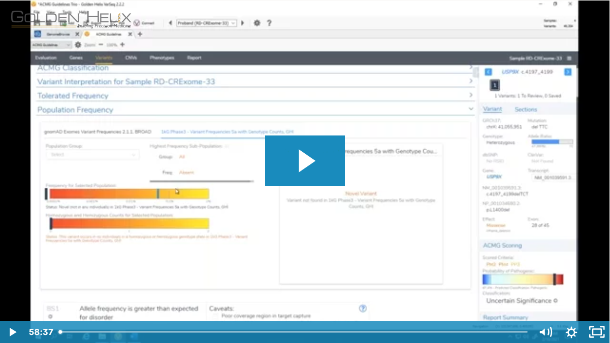 Family-Based Workflows in VarSeq & VSClinical