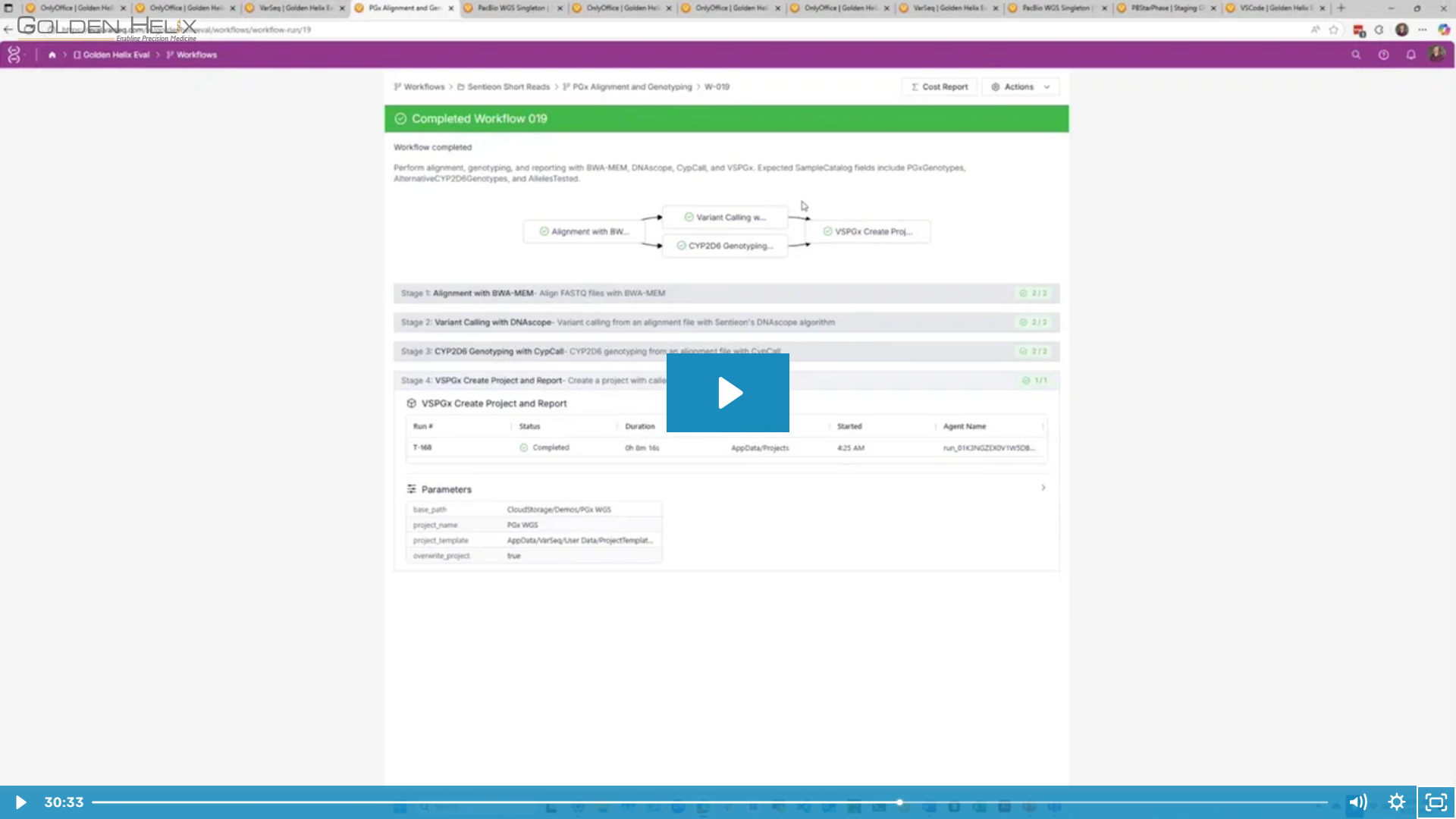 Secondary NGS Workflow Automation in VSWarehouse