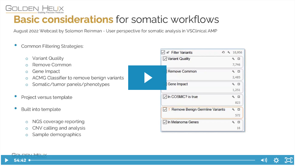A User’s Perspective: Somatic Variant Analysis in VarSeq 2.3.0