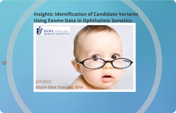 Insights: Identification of Candidate Variants using Exome Data in Ophthalmic Genetics